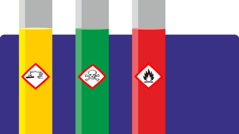 Gefährliche Arbeitsstoffe Gefahrstoffe, gezeichnet